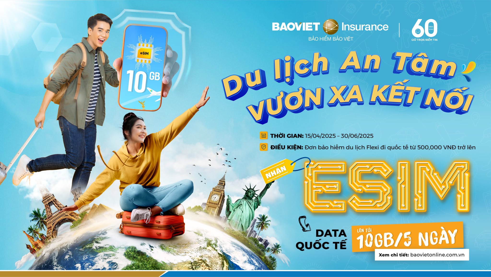 Du lịch an tâm – Vươn xa kết nối: Bảo hiểm thế hệ mới kết nối không giới hạn